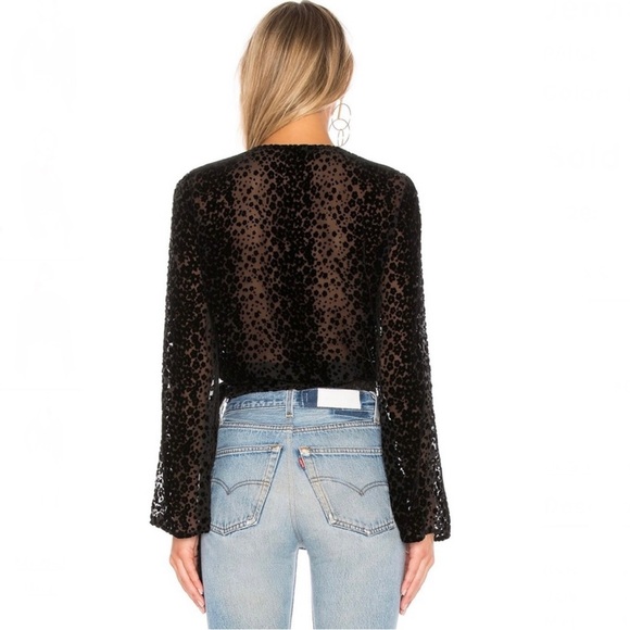 NEW PAIGE REVOLVE BLACK WRAP TOP - Picture 6 of 8